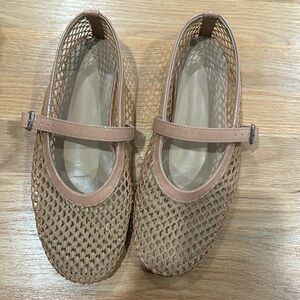 Tony Bianco mesh nude flats , 8.5